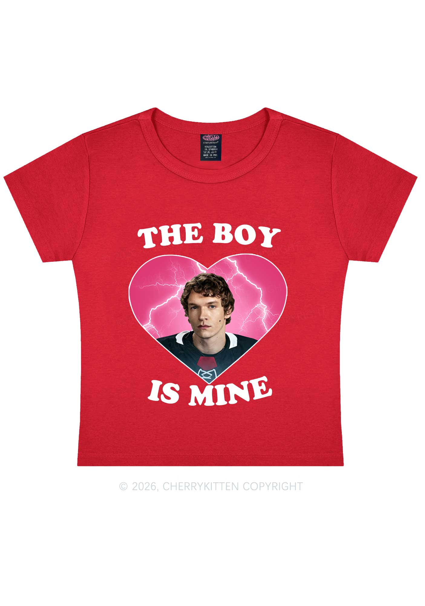The Boy Is Mine CS Y2K Baby Tee Cherrykitten
