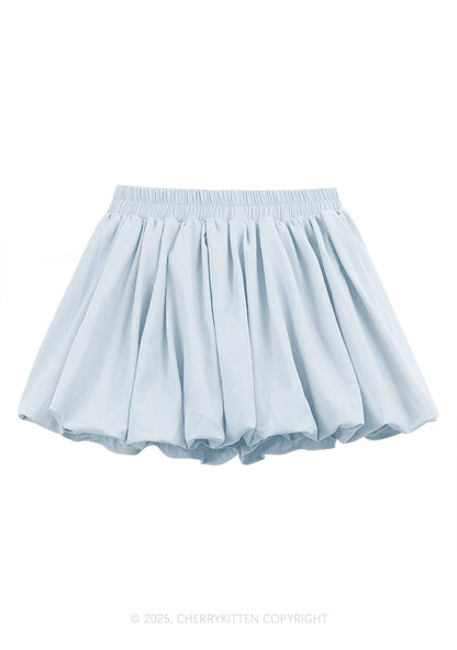 Y2K Pleated Puffy Mini Skirt Cherrykitten