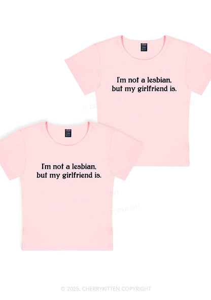 My GF Is Lesbian Y2K Valentine's Day Baby Tee Cherrykitten