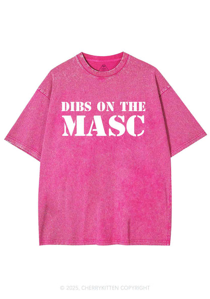 Dibs On The Masc Pride Y2K Shirts Washed Tee Cherrykitten