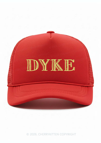 DYKE Pride Y2K Trucker Hat Cherrykitten