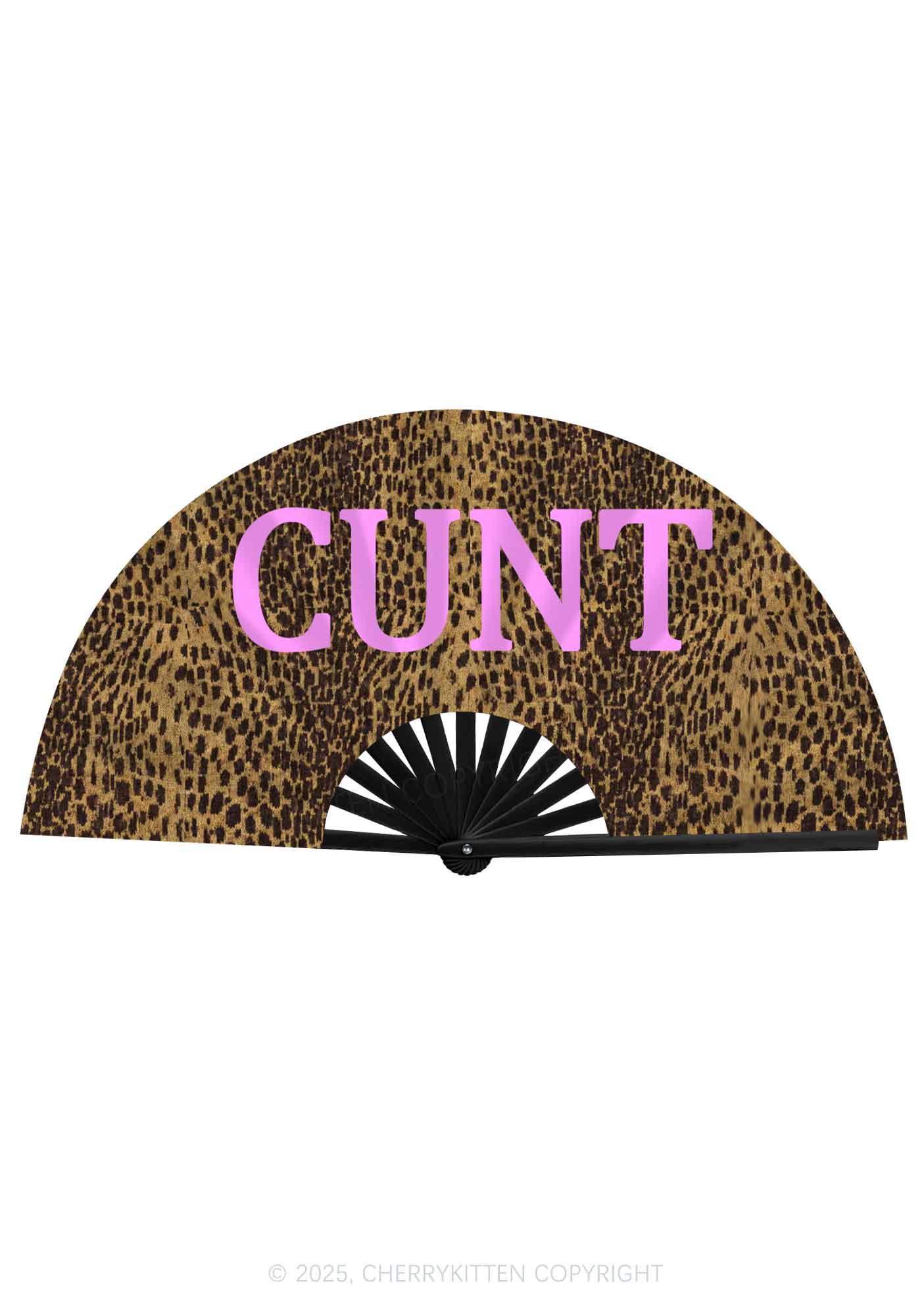 Cxxt Leopard Y2K Rave Hand Fan Cherrykitten