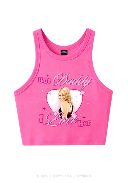 But Daddy I Love Her HD Y2K Crop Tank Top Cherrykitten