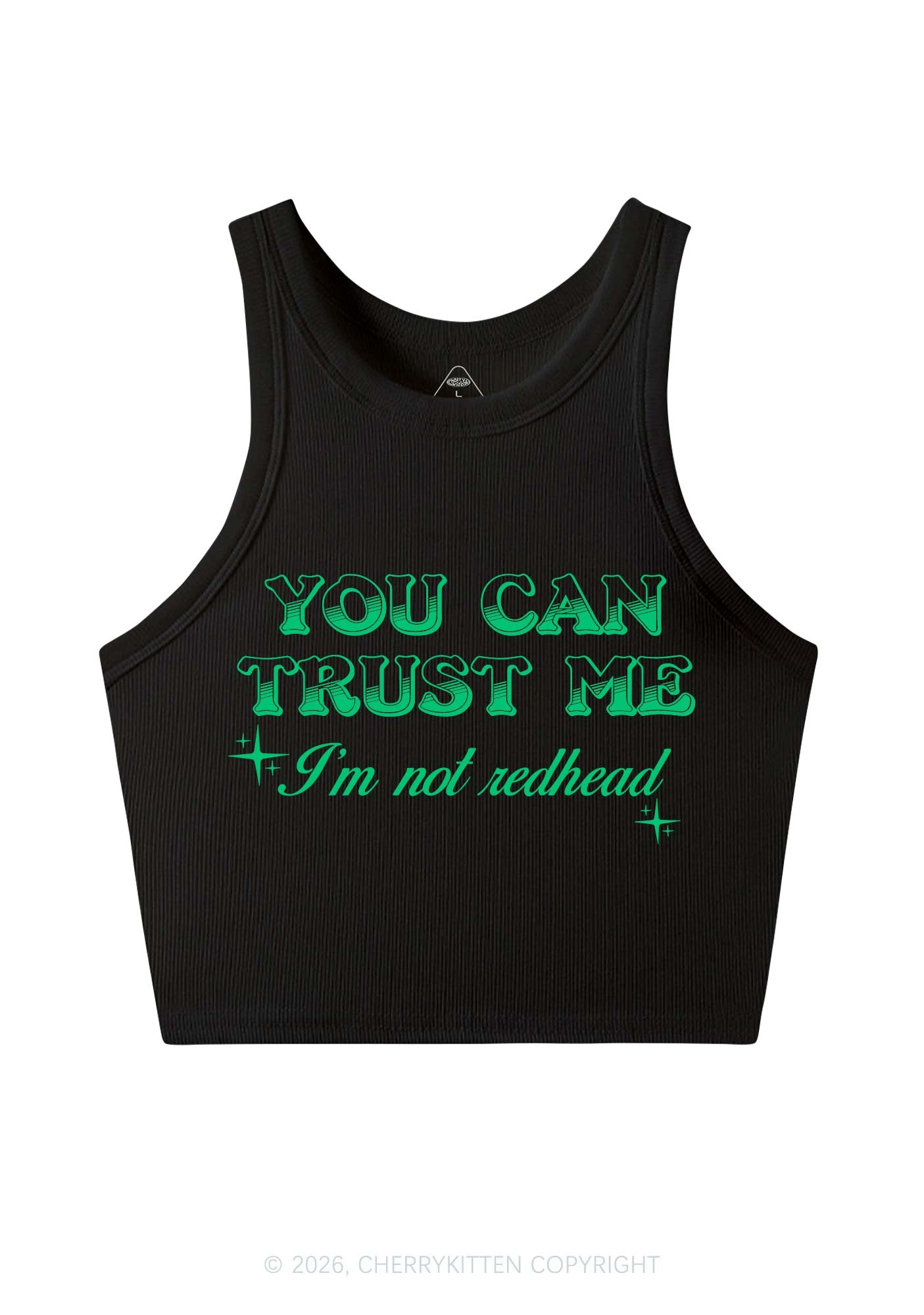 You Can Trust Me St Patricks Y2K Crop Tank Top Cherrykitten