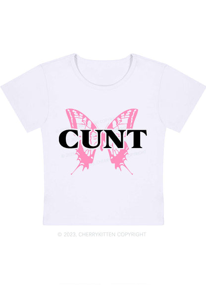 Curvy Cunt Butterfly Baby Tee Cherrykitten