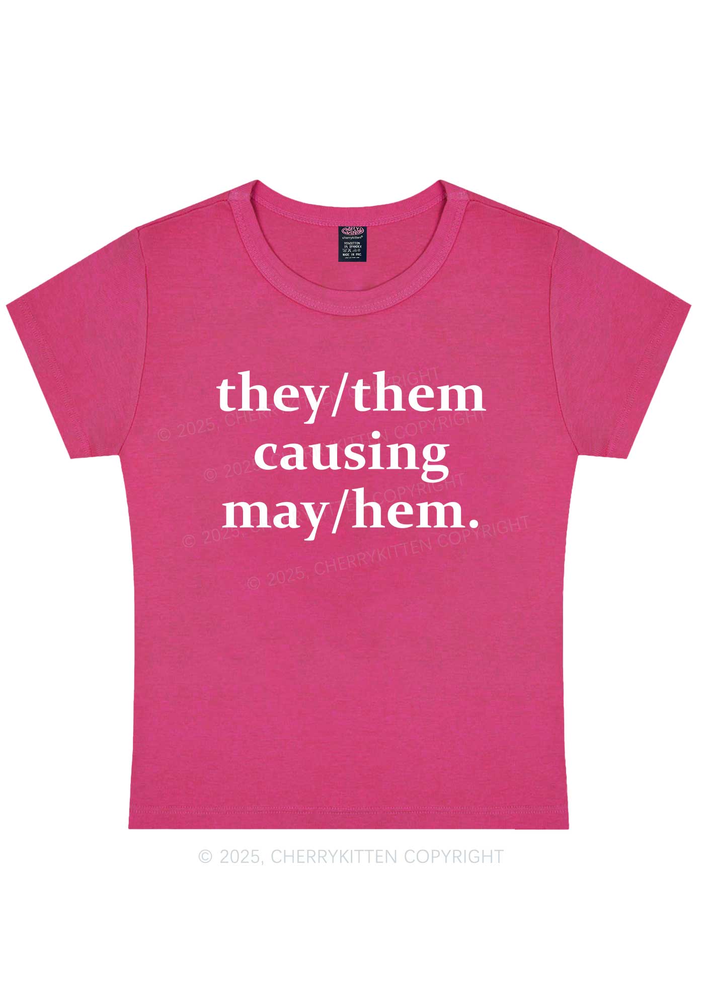 They Causing May Pride Y2K Baby Tee Cherrykitten