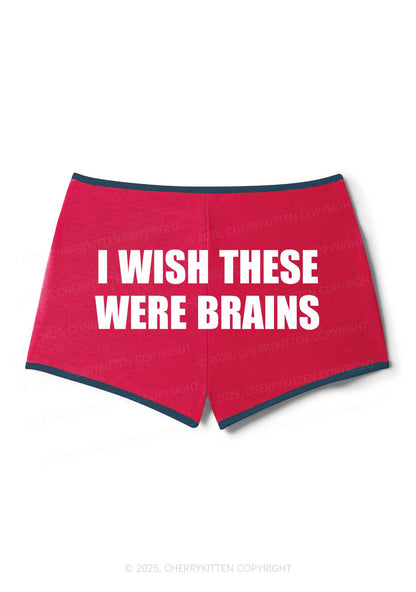 Wish These Were Brains Y2K Booty Shorts Cherrykitten