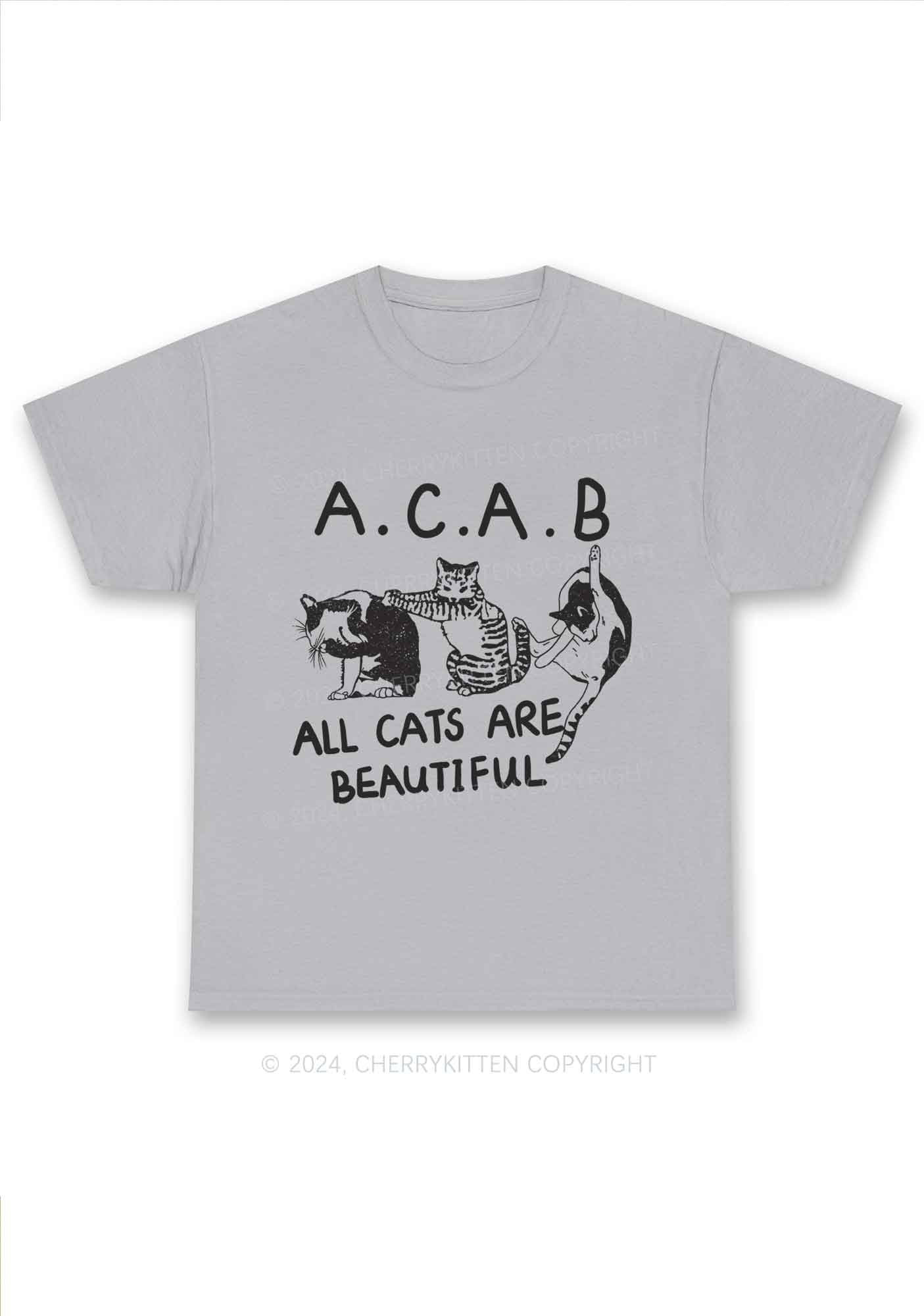 ACAB Cats Y2K Chunky Shirt Cherrykitten