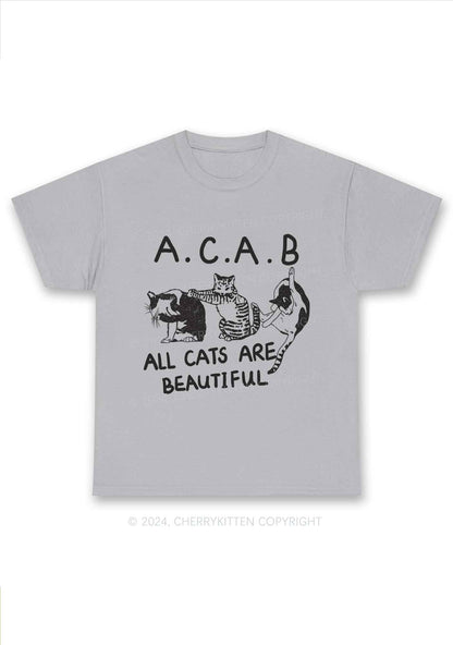ACAB Cats Y2K Chunky Shirt Cherrykitten