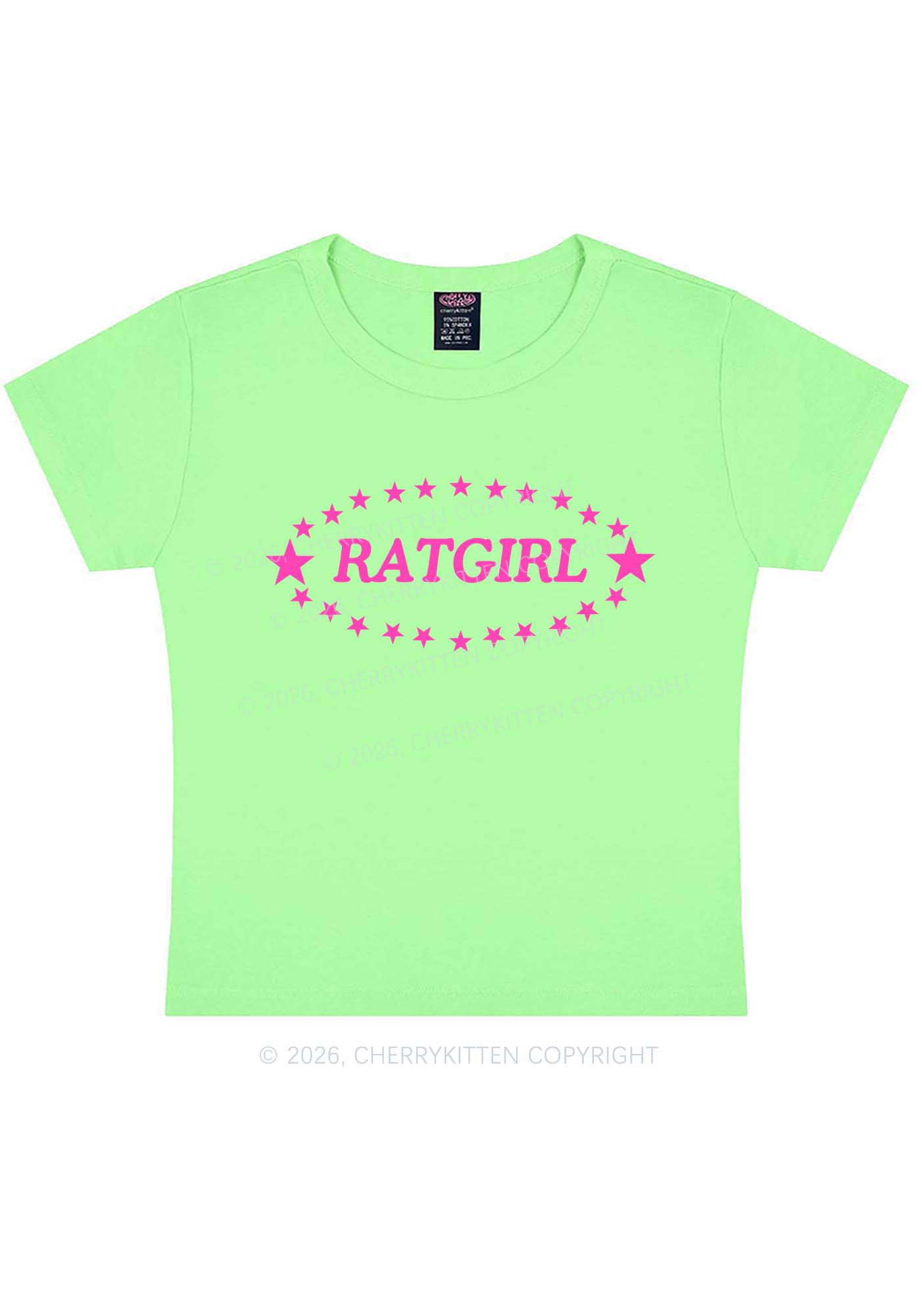 Ratgirl Star Y2K Baby Tee Cherrykitten