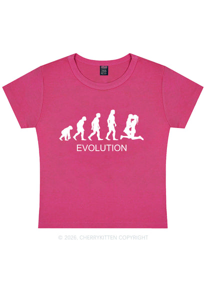 Lesbian Evolution Pride Y2K Baby Tee Cherrykitten
