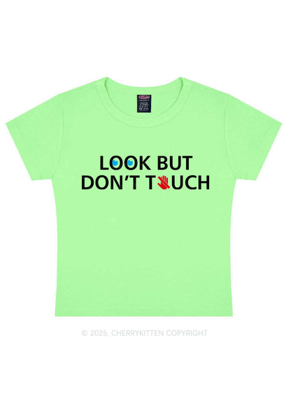 Look Dont Touch Y2K Baby Tee Cherrykitten