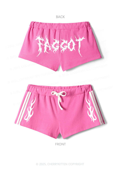 Punk Faggot Pride Y2K Drawstring Mini Shorts Cherrykitten