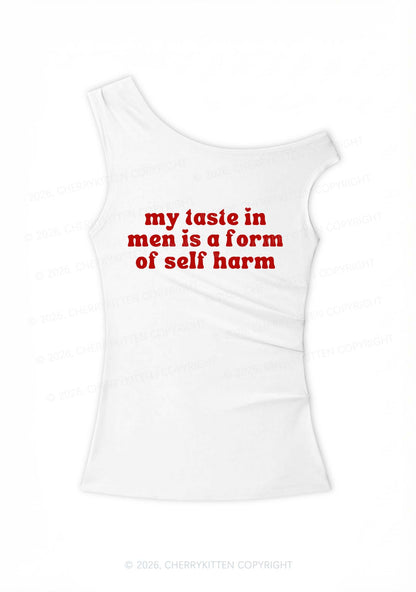 My Taste In Men Y2K Off Shoulder Tank Top Cherrykitten
