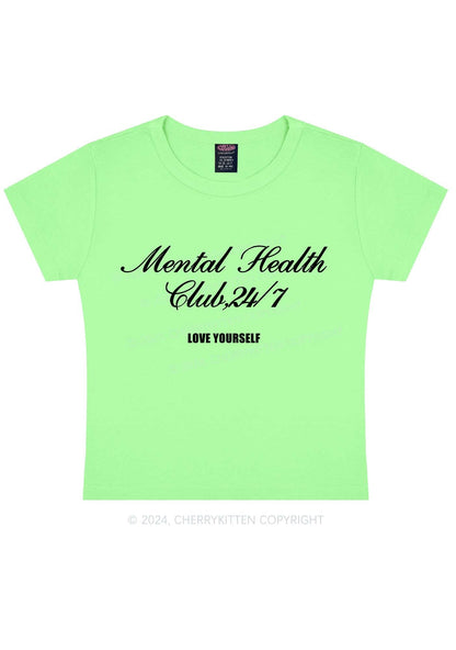 Mental Health Club Y2K Baby Tee Cherrykitten