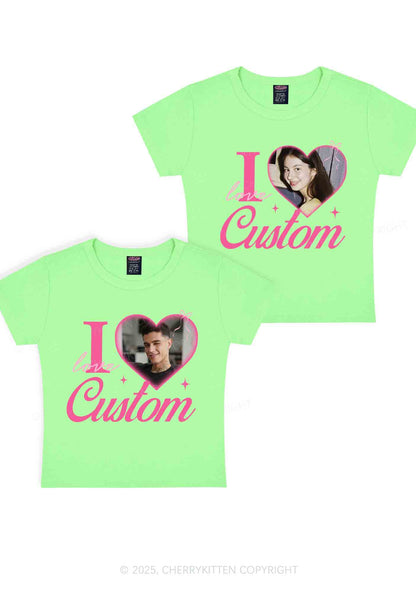 I Love Custom Y2K Valentine's Day Baby Tee Cherrykitten