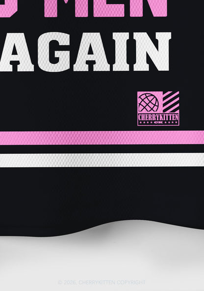 Make Hating Men Great Again Y2K Crop Sport Jersey Shirts Cherrykitten