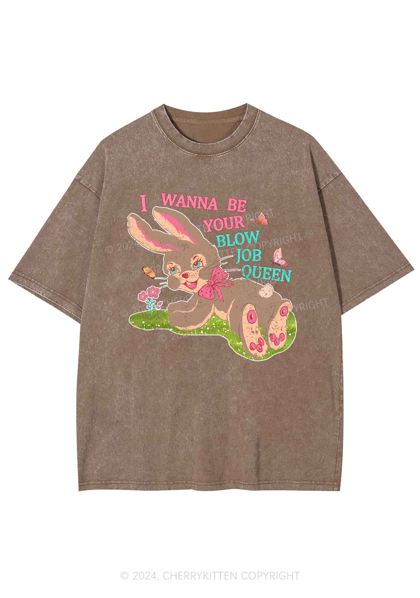 Blow Job Queen Y2K Washed Tee Cherrykitten