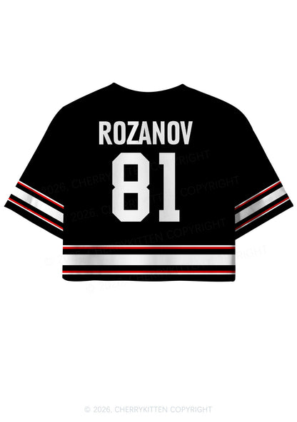 Black I Want Two Boyfriends HR Y2K Crop Sport Jersey Shirts Cherrykitten