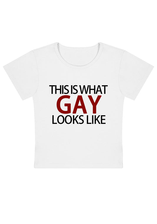 This Is What Gay Looks Like Y2K Baby Tee