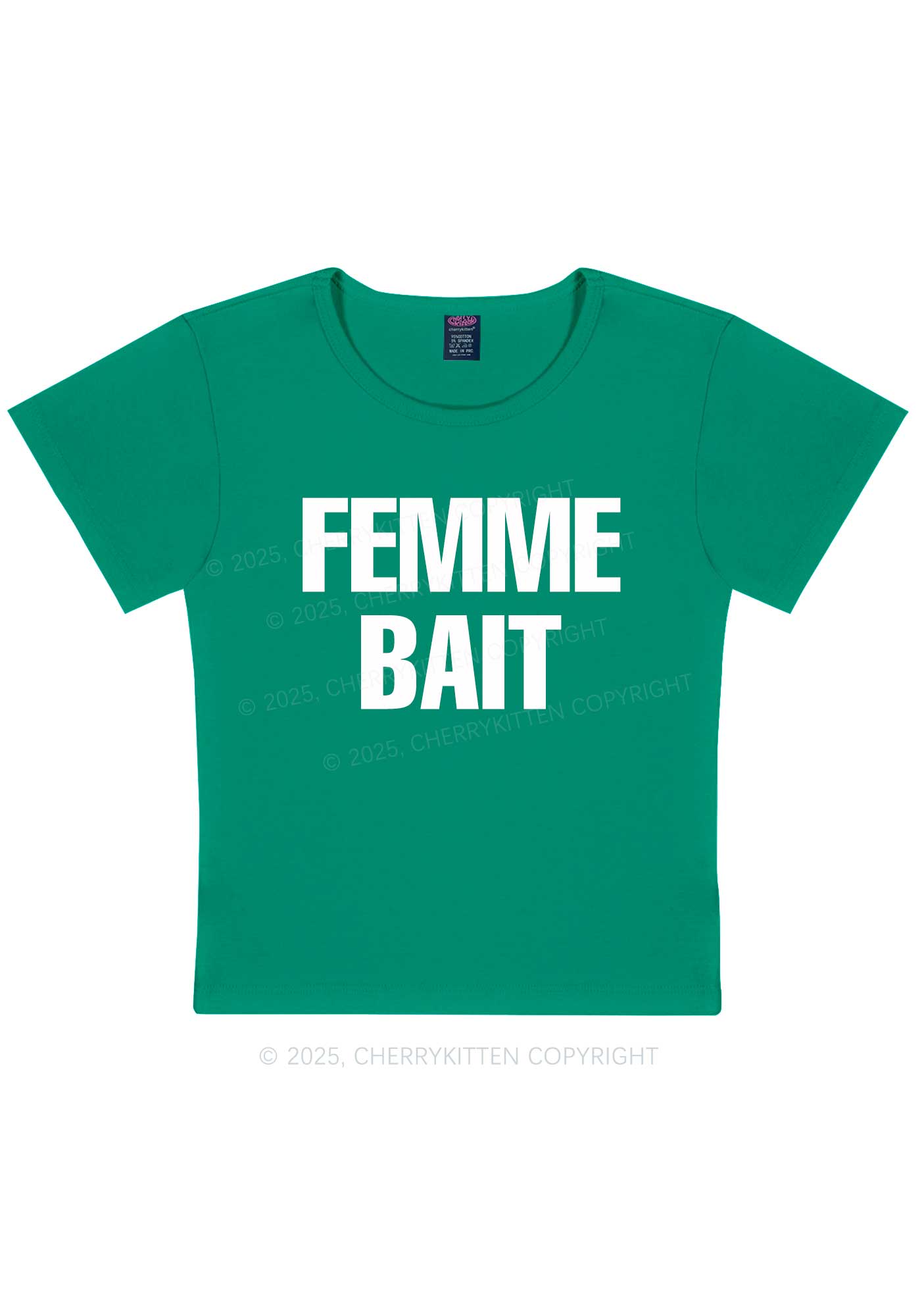 Femme Bait Y2K Baby Tee Cherrykitten
