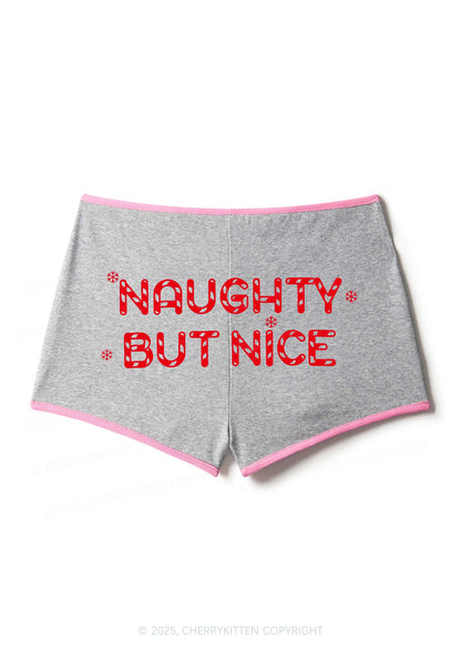 Naughty But Nice Christmas Y2K Booty Shorts Cherrykitten