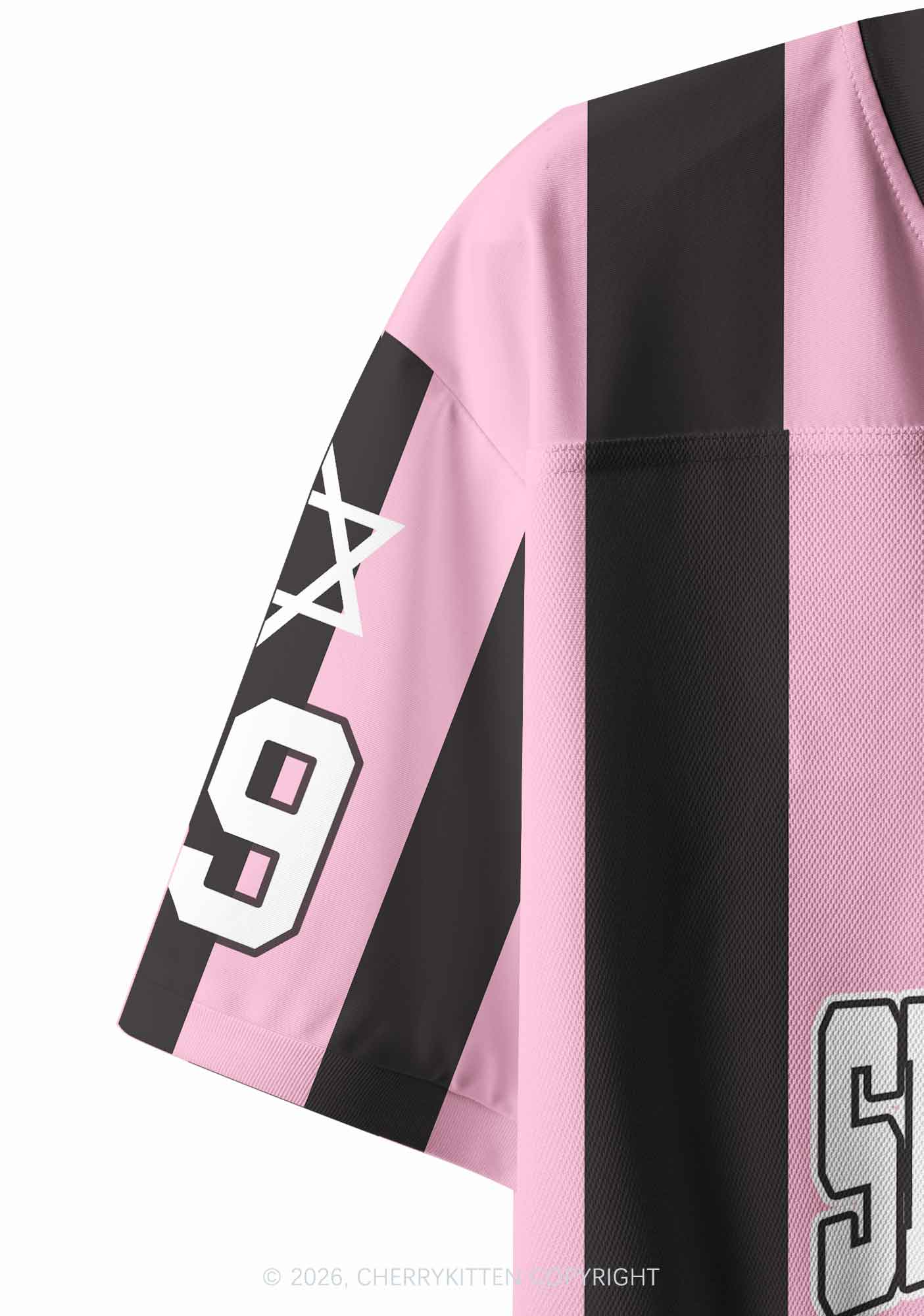 Pink Stripes She Them Txtties Pride Y2K Crop Sport Jersey Shirts Cherrykitten
