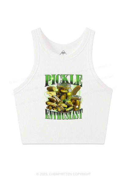 Pickle Enthusiast Y2K Crop Tank Top Cherrykitten