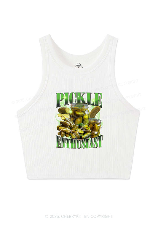Pickle Enthusiast Y2K Crop Tank Top Cherrykitten