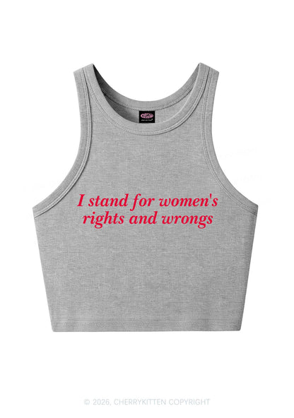 I Stand For Womens Rights Pride Y2K Crop Tank Top Cherrykitten