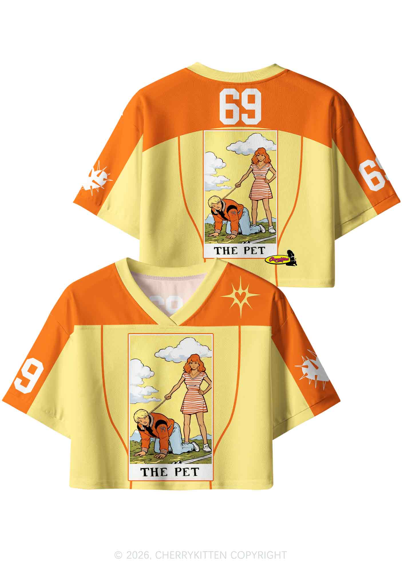 The Pet Y2K Crop Sport Jersey Shirts Cherrykitten