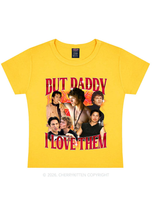 But Daddy I Love These Guys HR Y2K Baby Tee Cherrykitten