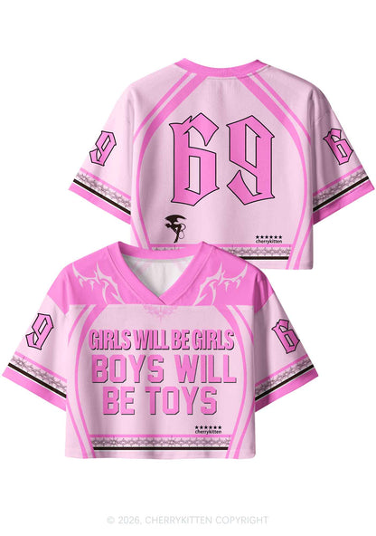 Boys Will Be Toys Y2K Crop Sport Jersey Shirts Cherrykitten