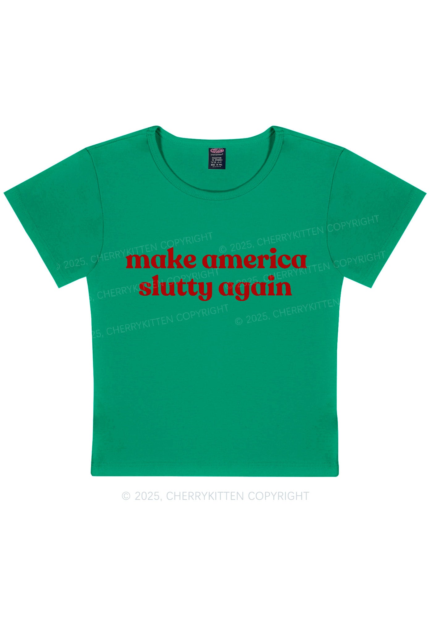 Make America Slxtty Again Y2K Baby Tee Cherrykitten