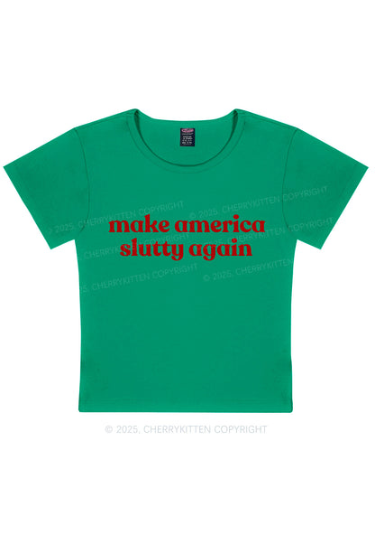Make America Slxtty Again Y2K Baby Tee Cherrykitten
