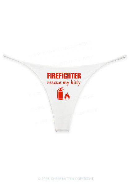 Firefighter Rescue My Kitten Y2K Bikini String Thong Cherrykitten