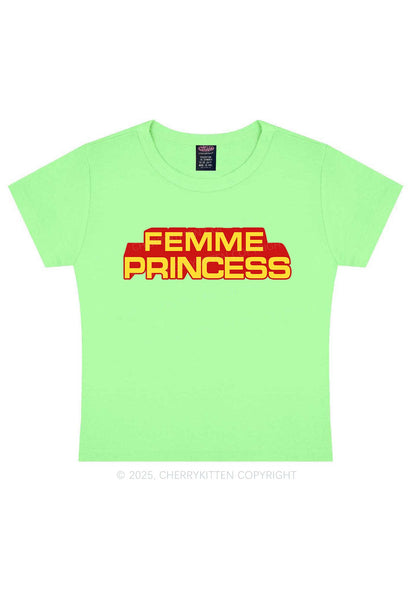 Femme Princess Pride Y2K Baby Tee Cherrykitten