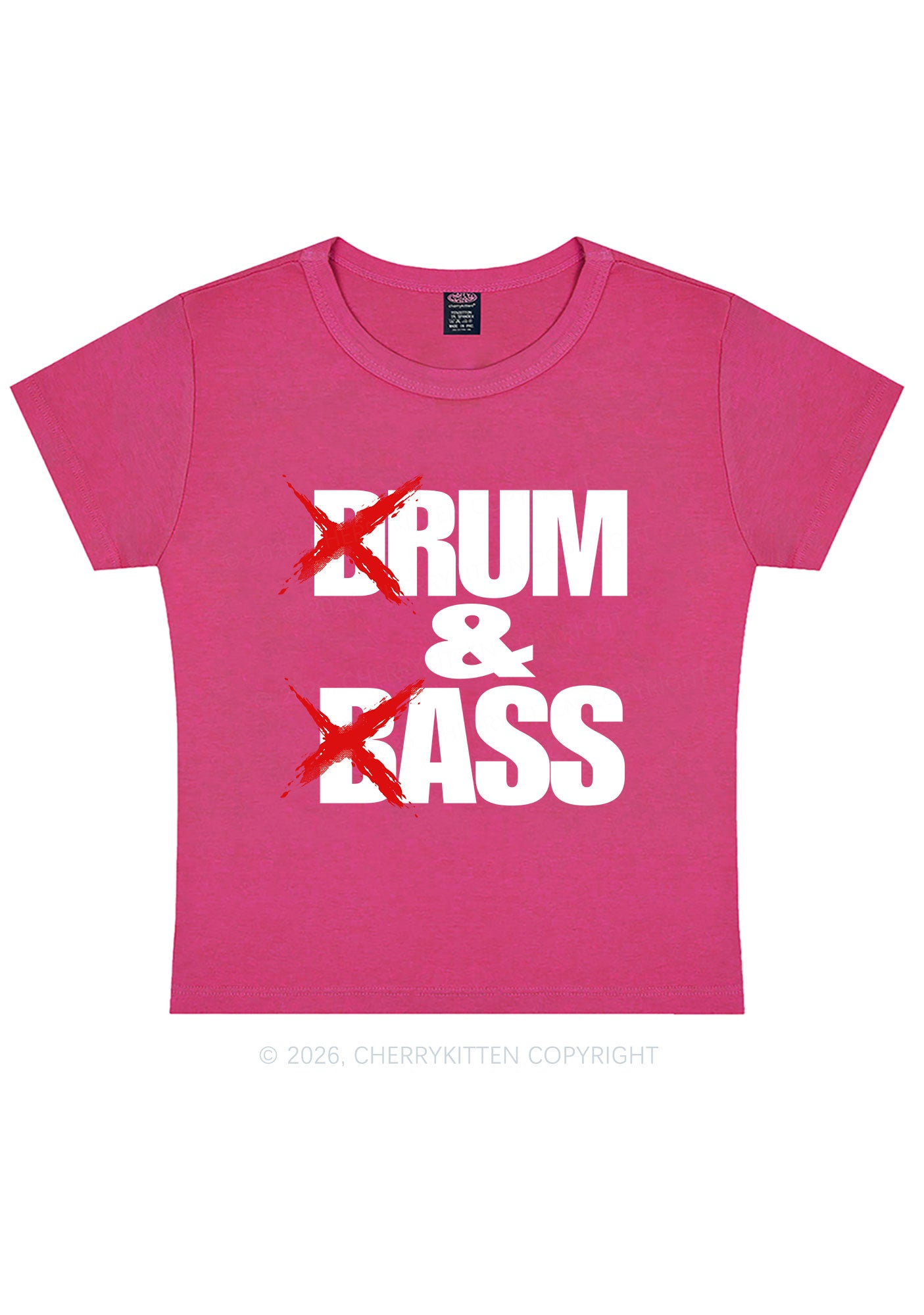 DnB Graffiti Y2K Baby Tee Cherrykitten