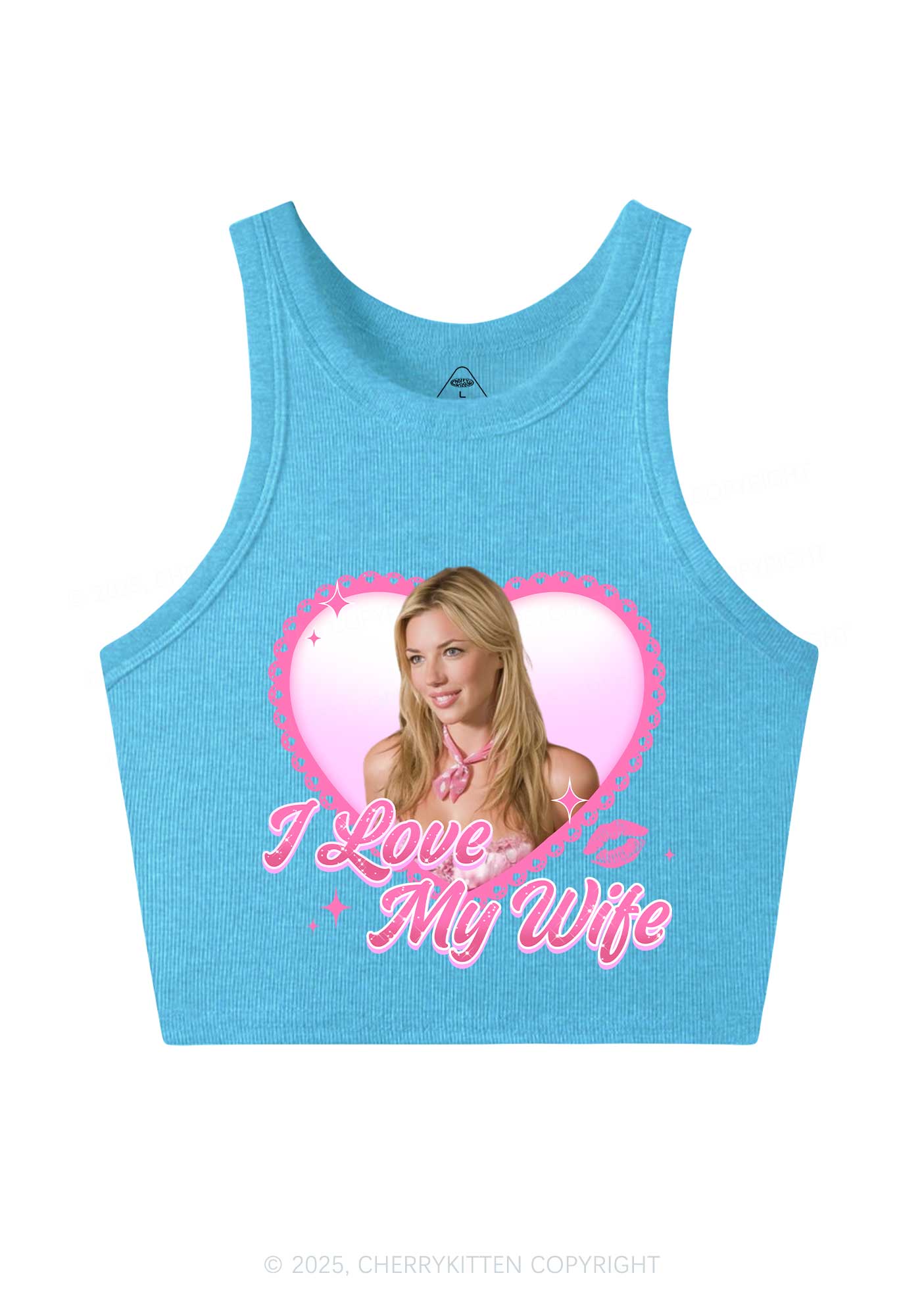 Custom I Love My Wife Y2K Crop Tank Top Cherrykitten