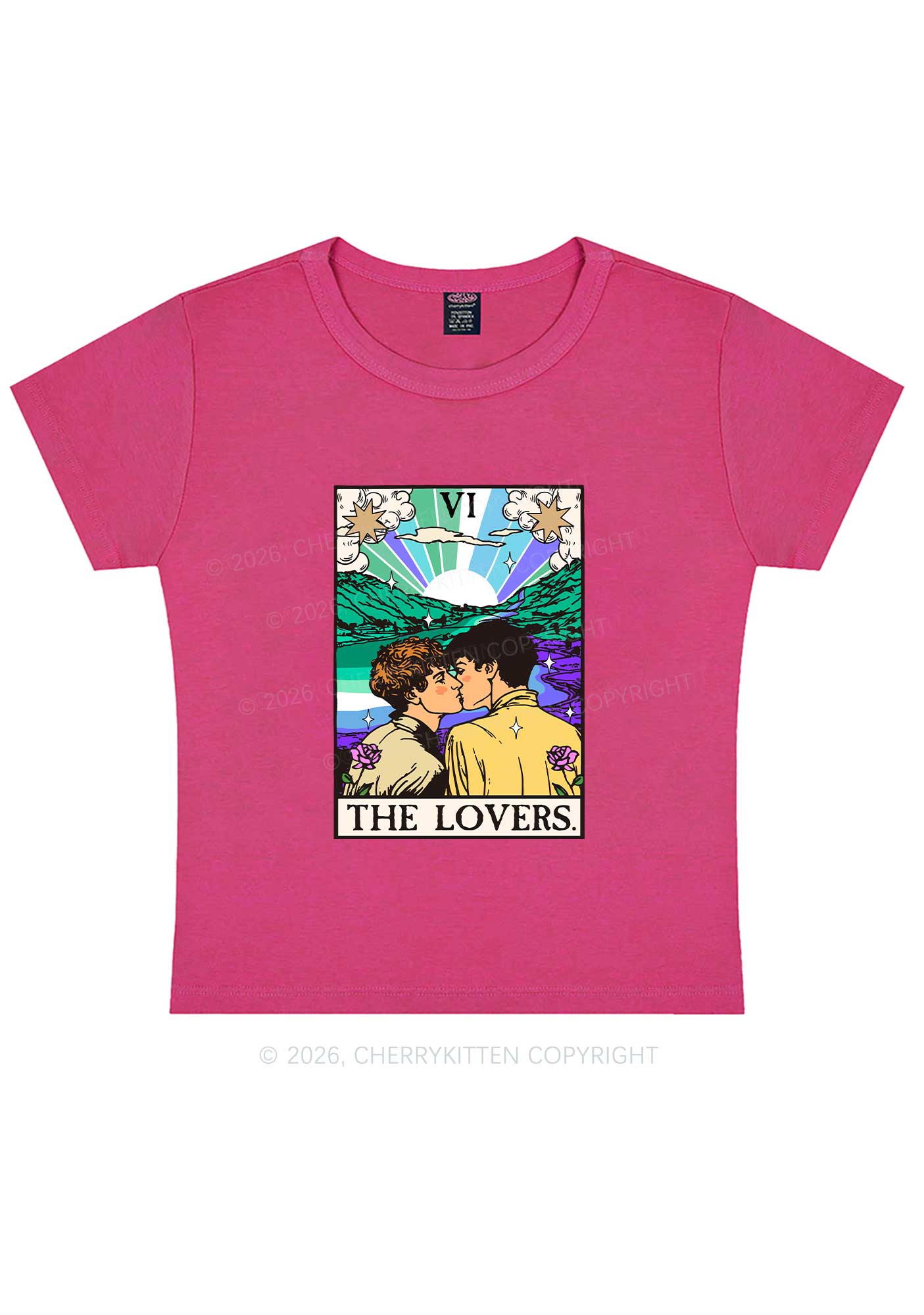 The Gay Lovers Pride Y2K Baby Tee Cherrykitten