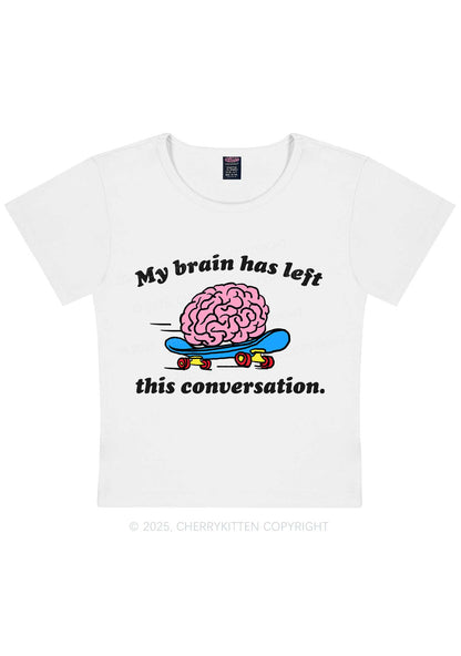 Brain Left Conversation Y2K Baby Tee Cherrykitten