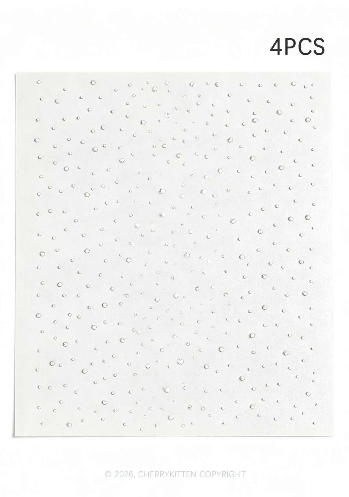 4pcs Rhinestone Sheet Iron On Transfer Cherrykitten
