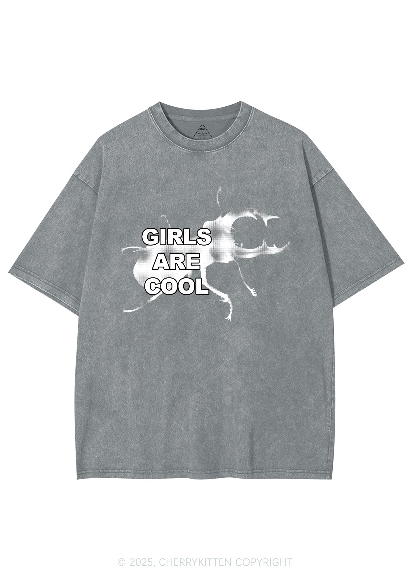 Beetle Girls Are Cool Y2K Shirts Washed Tee Cherrykitten
