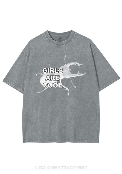 Beetle Girls Are Cool Y2K Shirts Washed Tee Cherrykitten