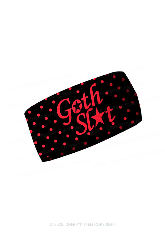 Goth Slxt Y2K Print Headband Cherrykitten