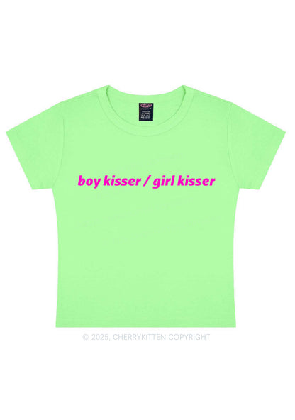 Boy Kisser Girl Kisser Pride Y2K Baby Tee Cherrykitten