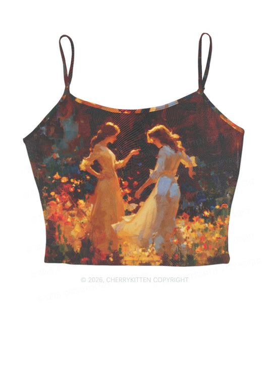 Dancing In Garden Pride Y2K Mesh Cami Tank Cherrykitten
