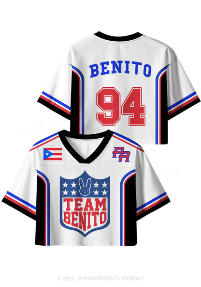 Team Bunny Y2K Crop Sport Jersey Shirts Cherrykitten
