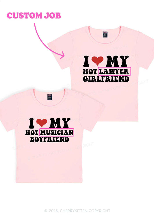 Custom My Hot Lawyer GF Y2K Valentine's Day Baby Tee Cherrykitten