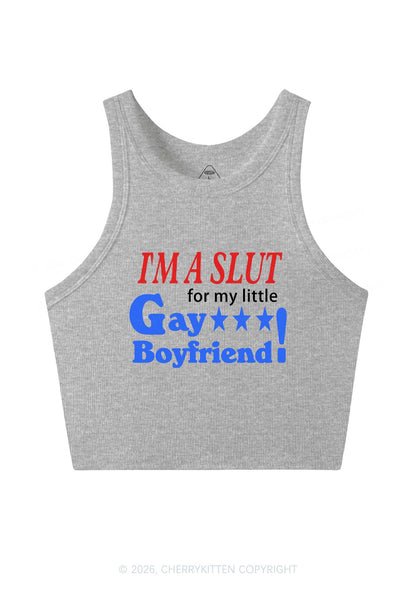 Slxt For Gay Boyfriend Pride Y2K Crop Tank Top Cherrykitten